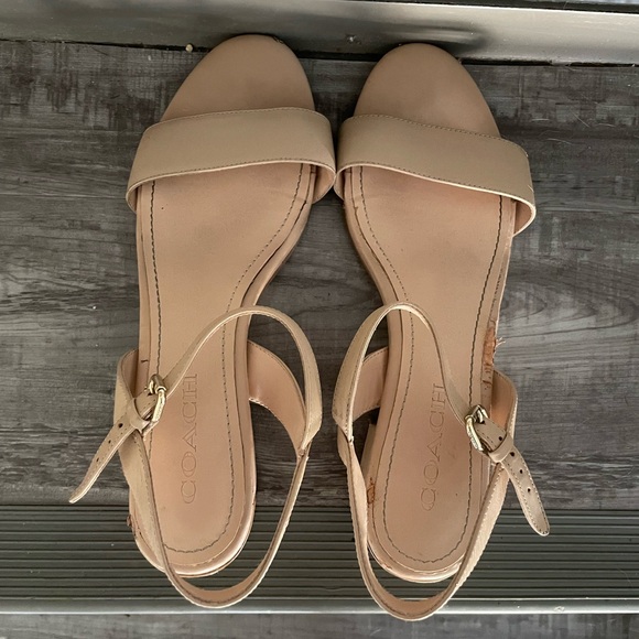 Coach Tan Minimalist Sandals - Picture 2 of 5